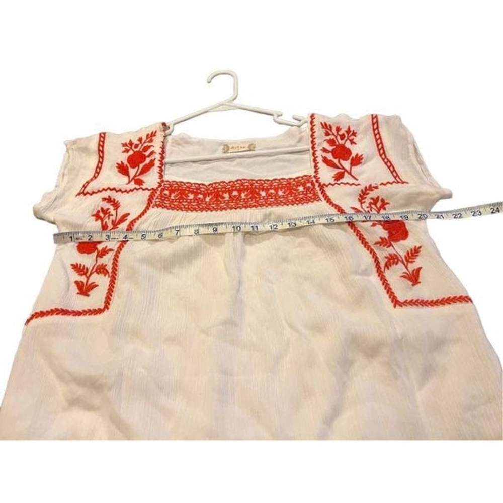 Altar’d State Vintage Inspired Red and Cream Tunic Dress Size M - Picture 9 of 12